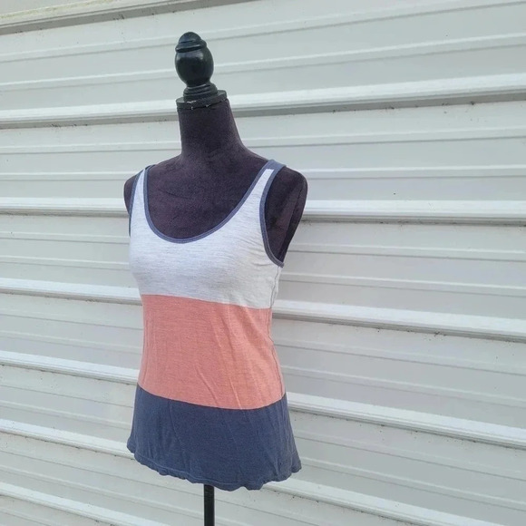 American Eagle Outfitters Racerback Tank Top Navy Pink White Athletic Fit sz S - Picture 5 of 8